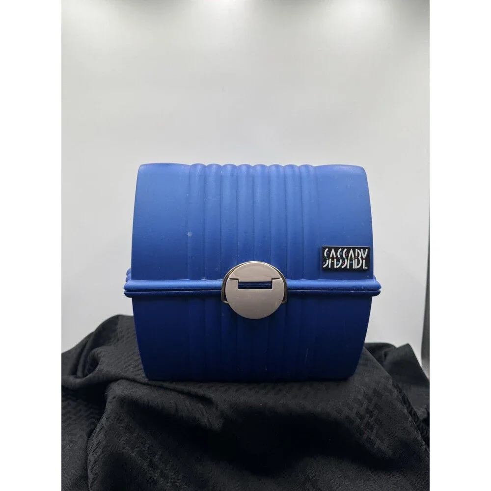 1990’s Sassaby Electric Blue Make-up Case. 103-07 Model!